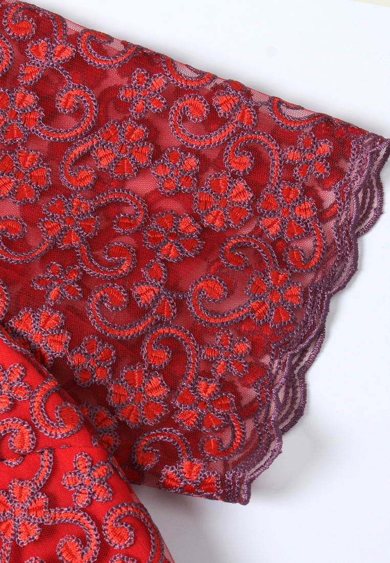 Rosette Vale High-Neck Dress