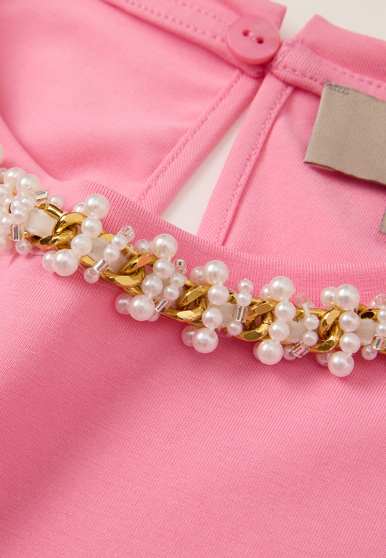 Embellished Chain-detail Sleeveless top