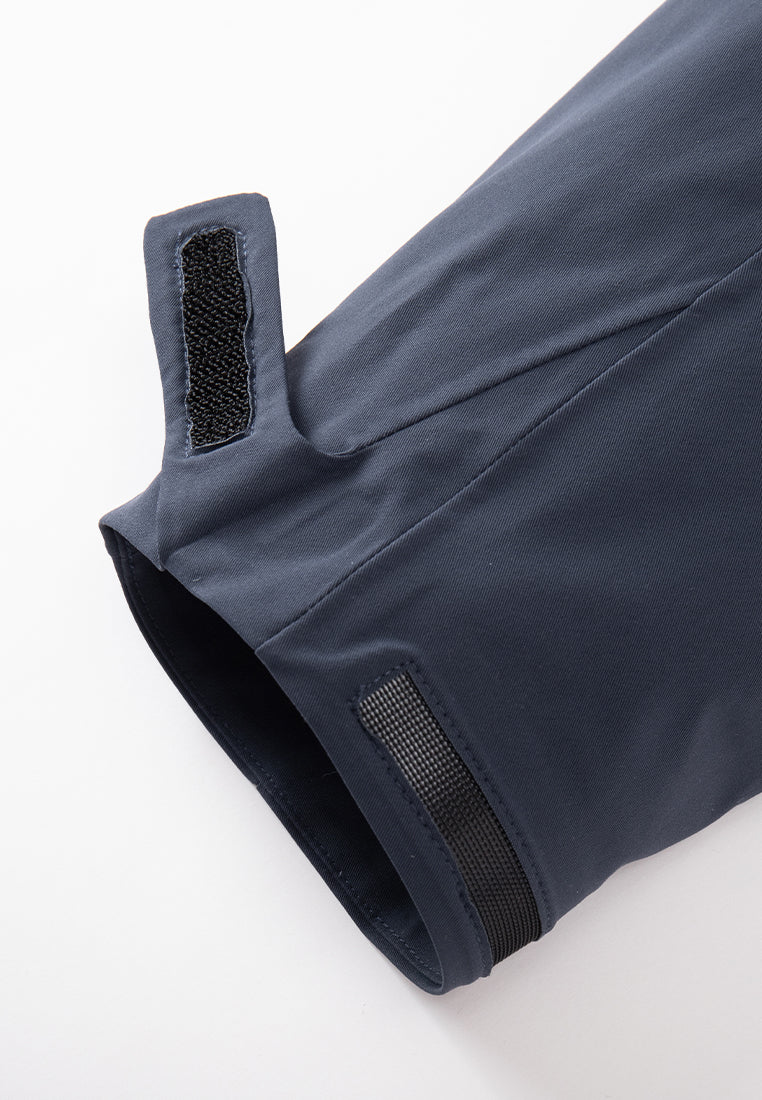 Hooded Cape-detail Elasticated-waistband Pleated-detail Parka