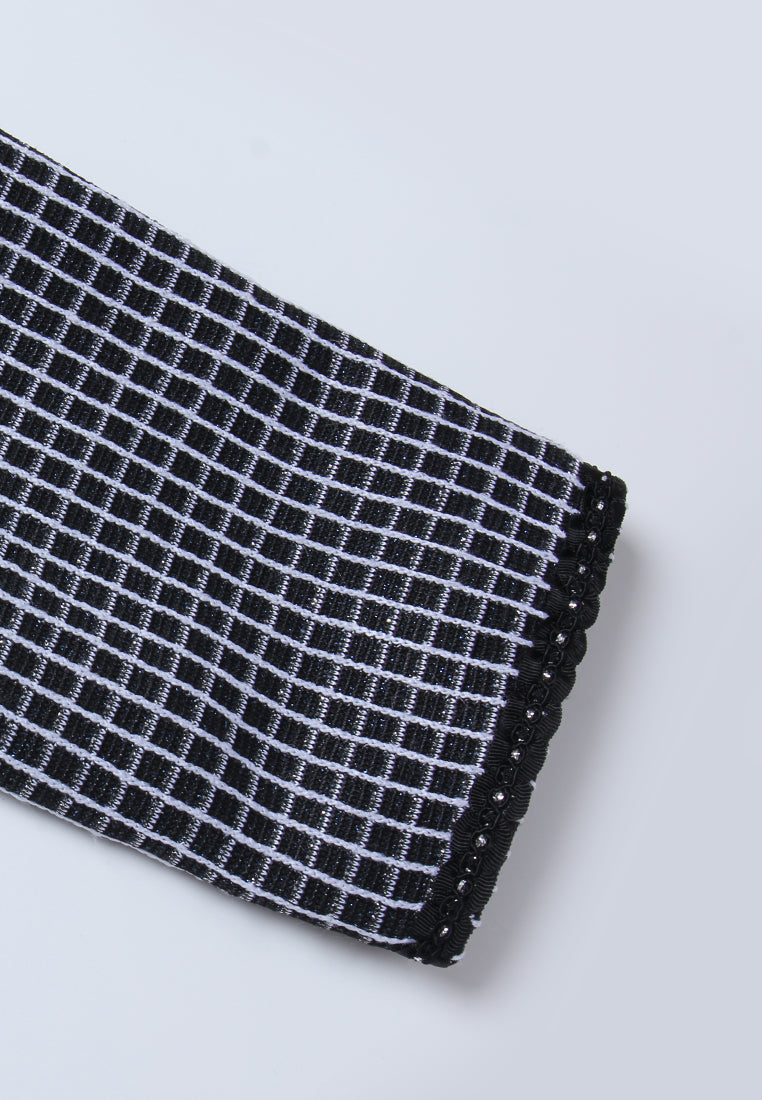 Gilded Edge Tweed Column Dress