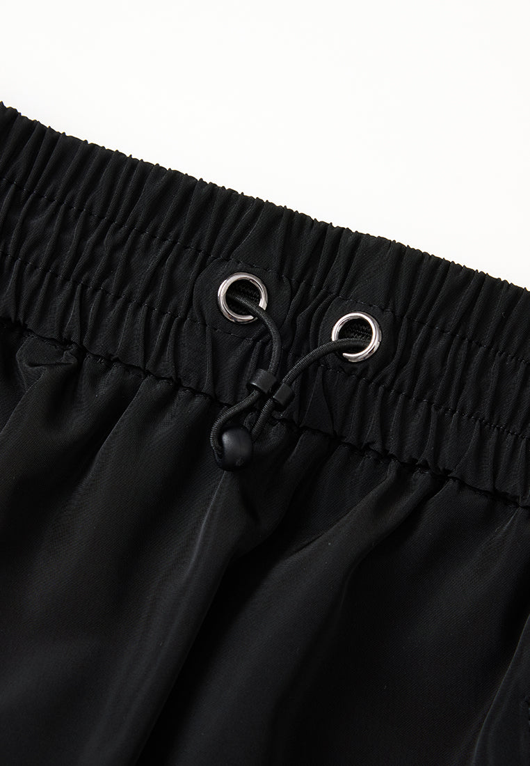 Drawstring-waistband Midi Pencil Skirt