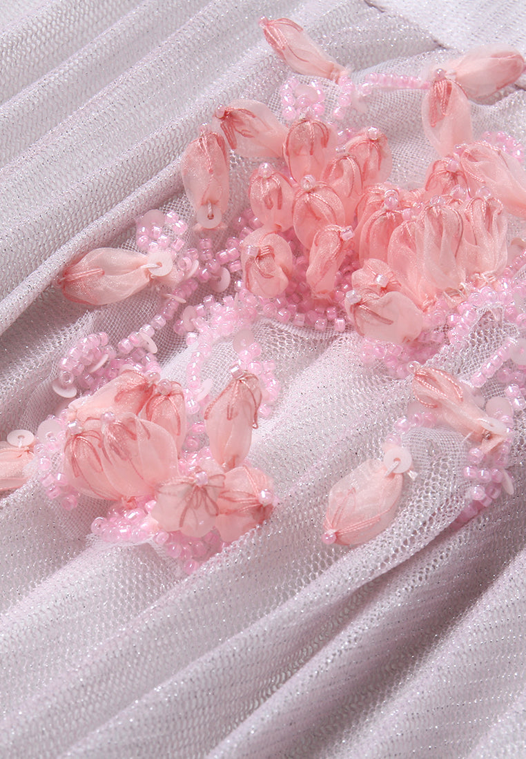 Blush Bloom Pleated Skirt