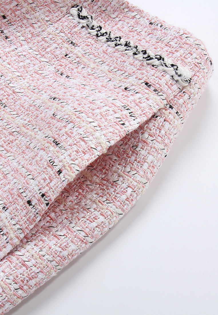 Rose Pearl Tweed Skirt