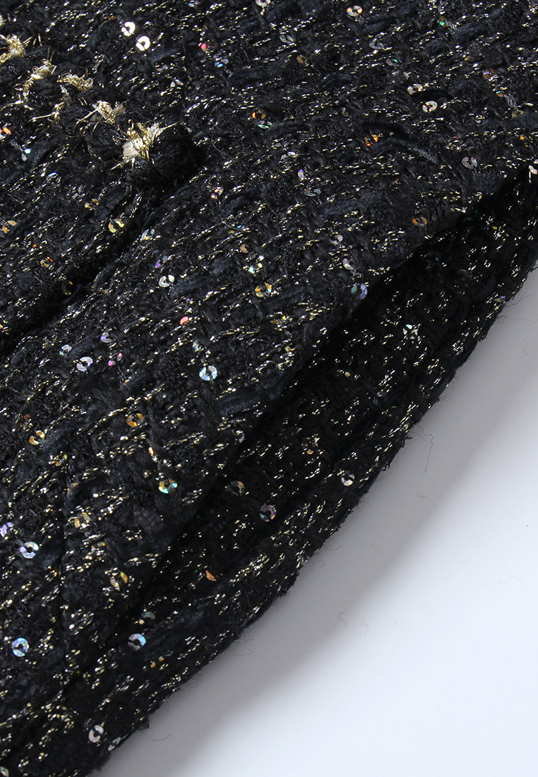 Noir Miroir Tweed Dress