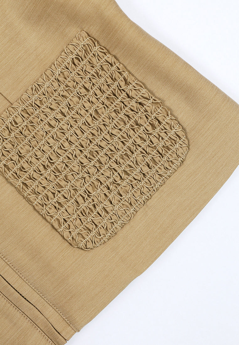 Beige Smock Texture Jacket