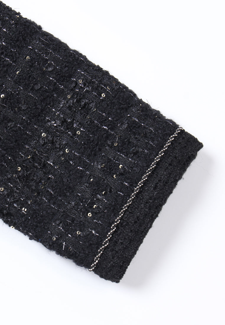 Bijou Button Tweed Dress