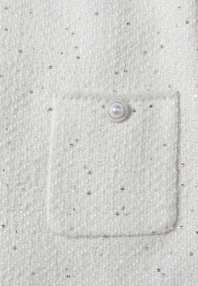 Clair Perle Pocket Tweed Dress