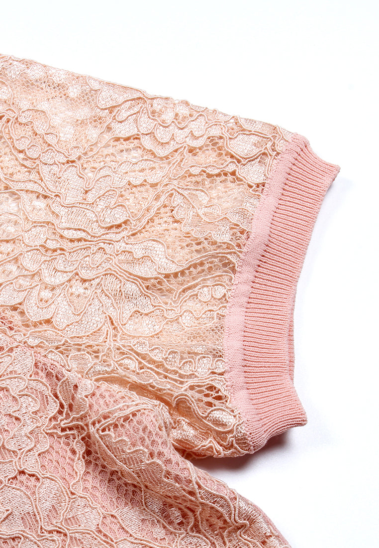 Blush Elegance Lace Top