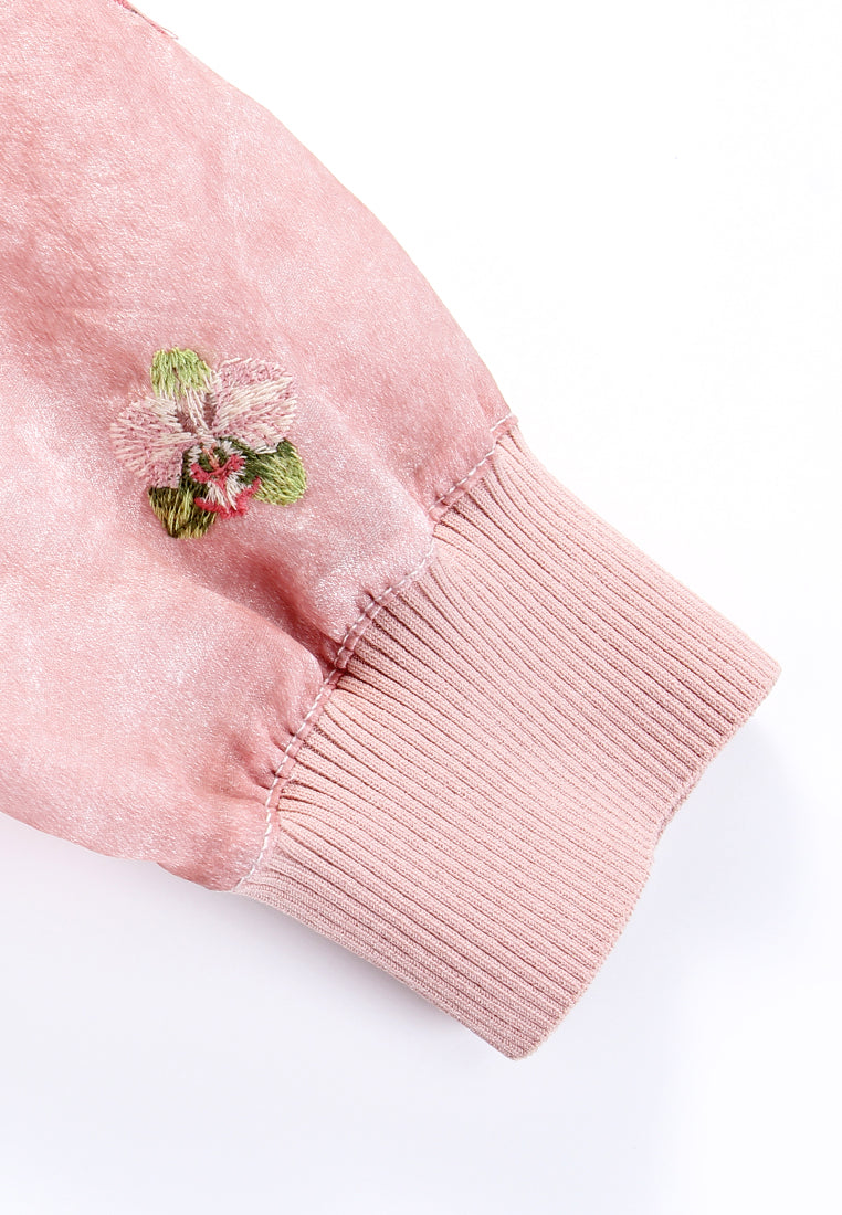 Rosé Blossom Embroidered Jacket