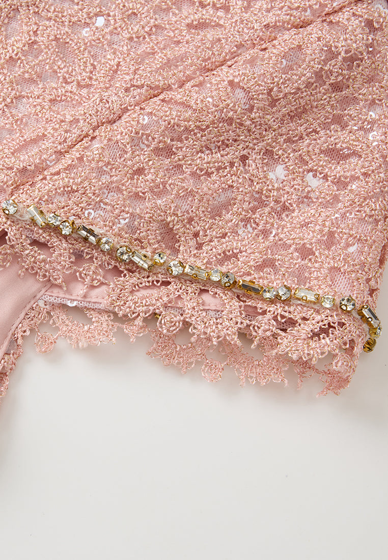 Lurex Crochet-lace Sequin Midi Dress