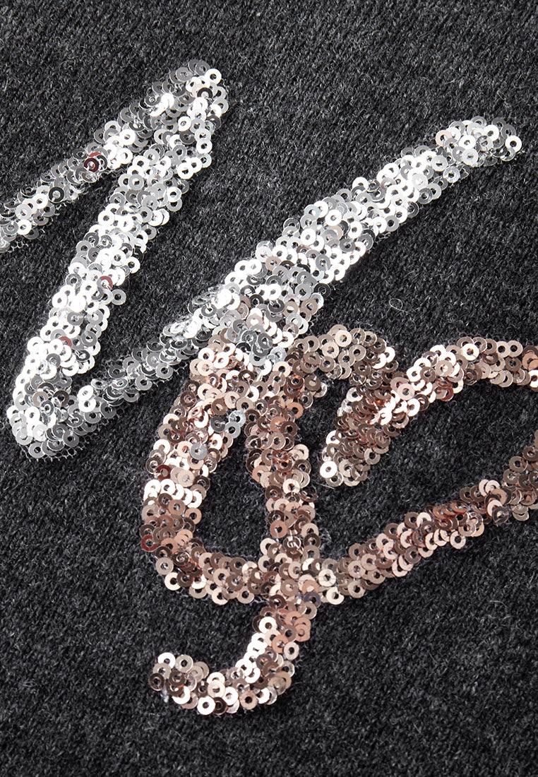 Sequin-Detail Pullover