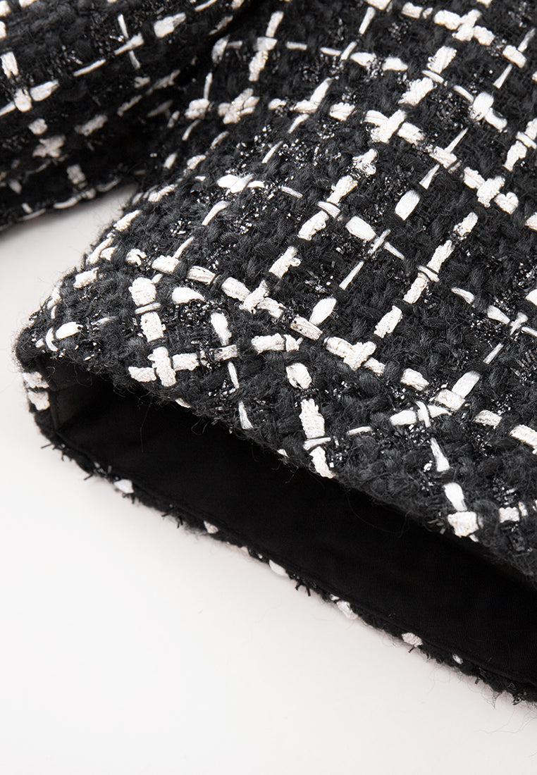 Signature Check Tweed Slit Dress