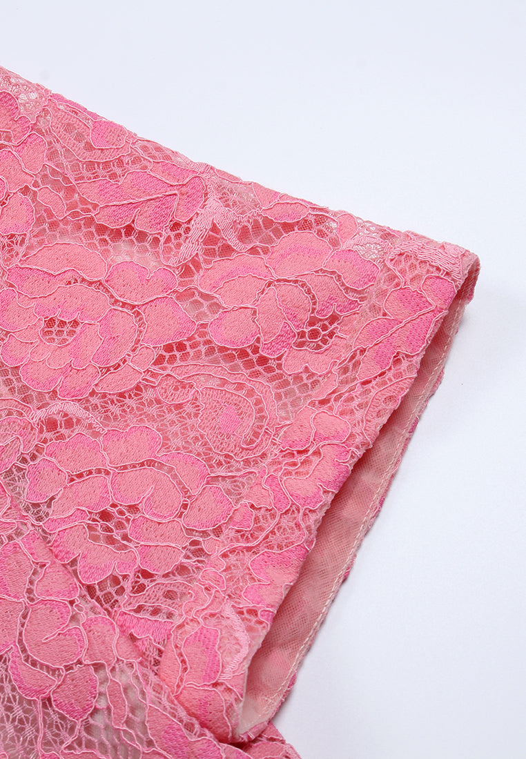 Blush Elegance Lace Dress