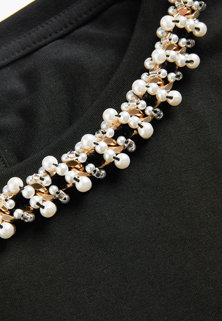 Embellished Chain-detail Sleeveless top