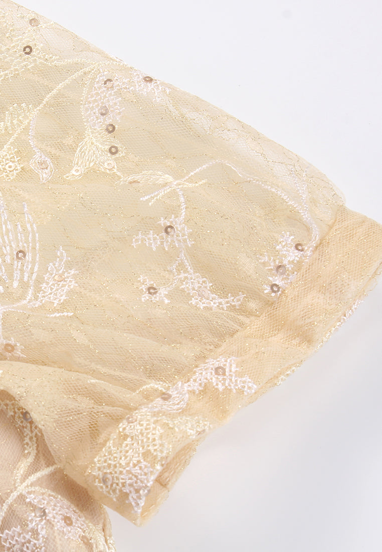 Champagne Jardin Étoilé Dress