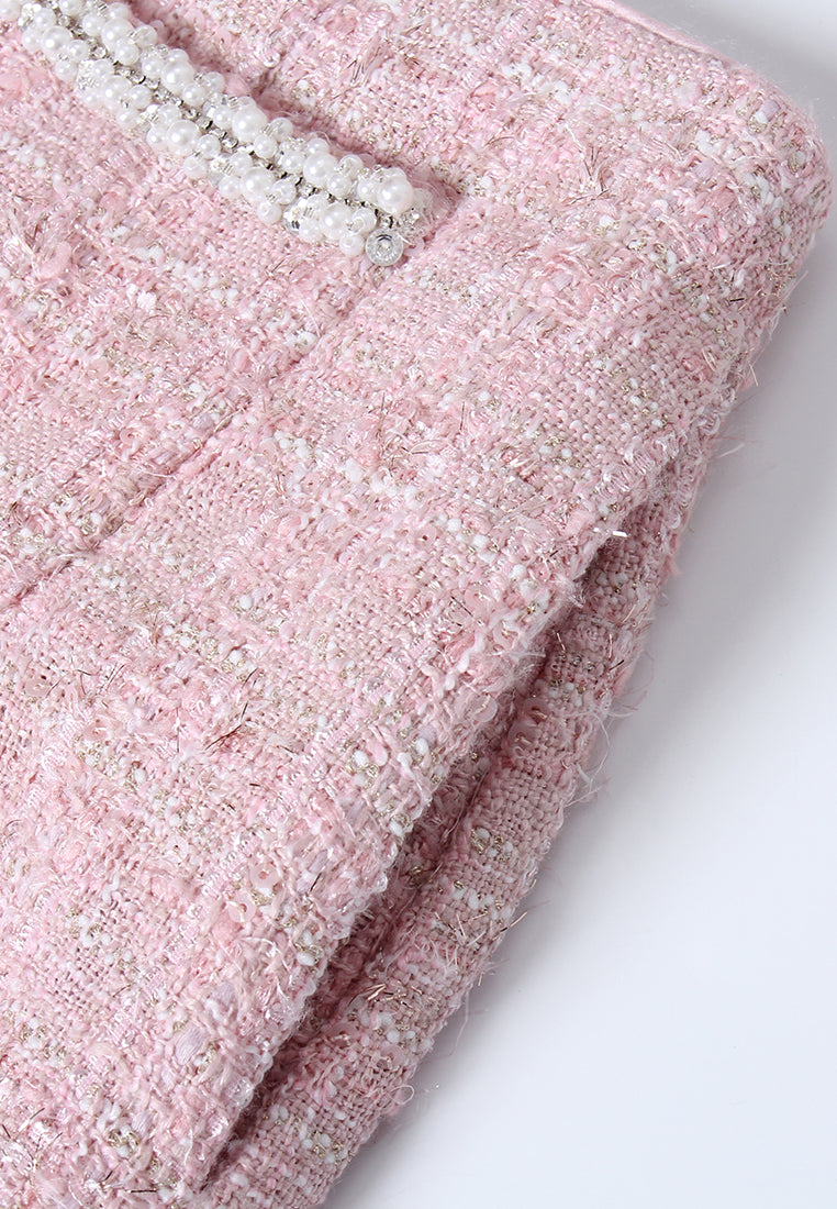 Rose Bijou Tweed Skirt