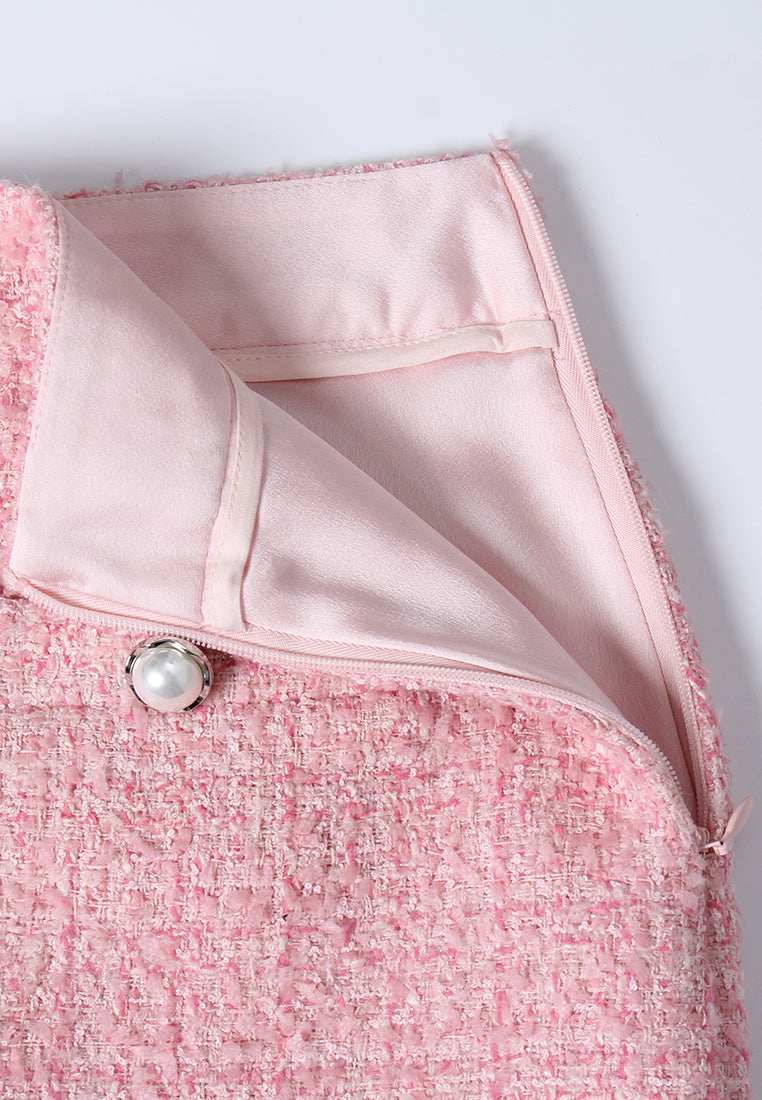 Rose Perle Tweed Skirt