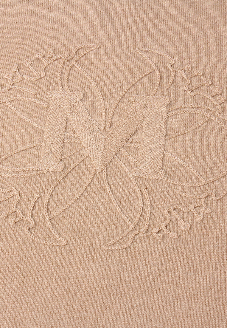 Emblem Embossed Knit Sweater