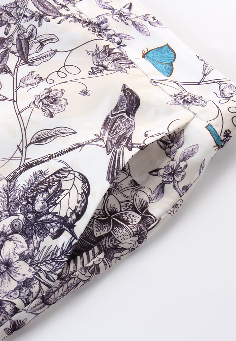 Bluejay Garden Print Pants