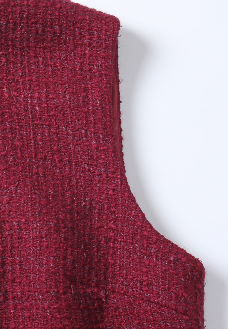 Bordeaux Bijou Pocket Dress