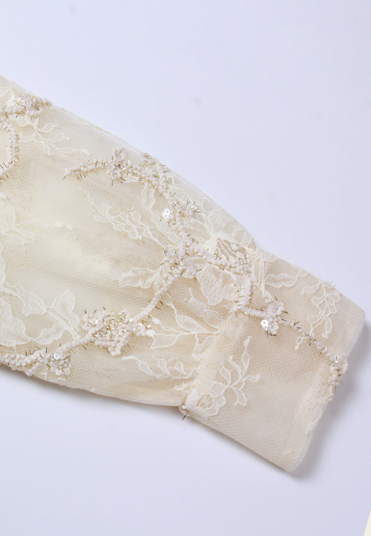 Lurex-Embroidered Lace Shirt