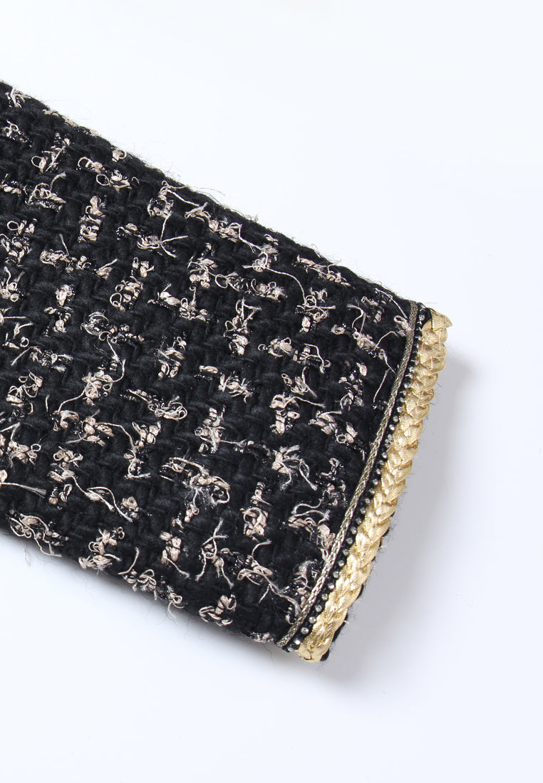 Lumière Contrast Trim Mandarin Coat