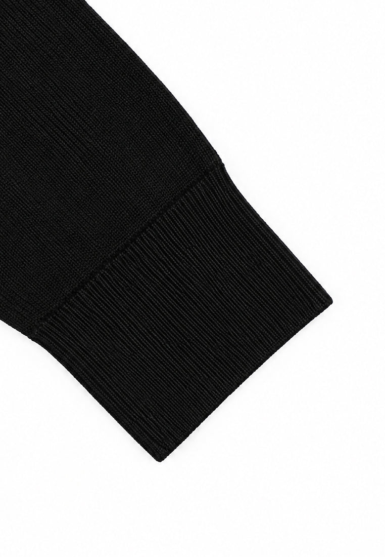 Noir Camélia Embellished Knit Sweater