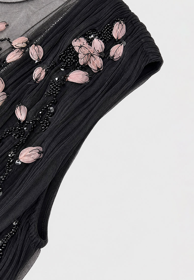 Noir Florale Sérénité Gown