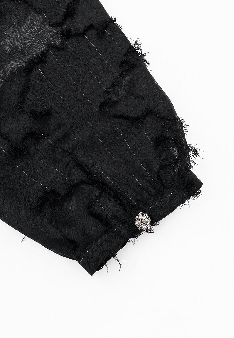 Noir Dentelle Cristal Blouse