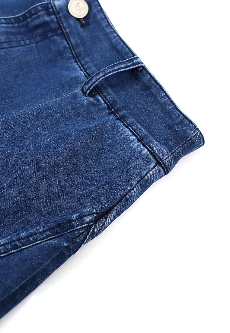 Bleu Denim Évasé Skirt