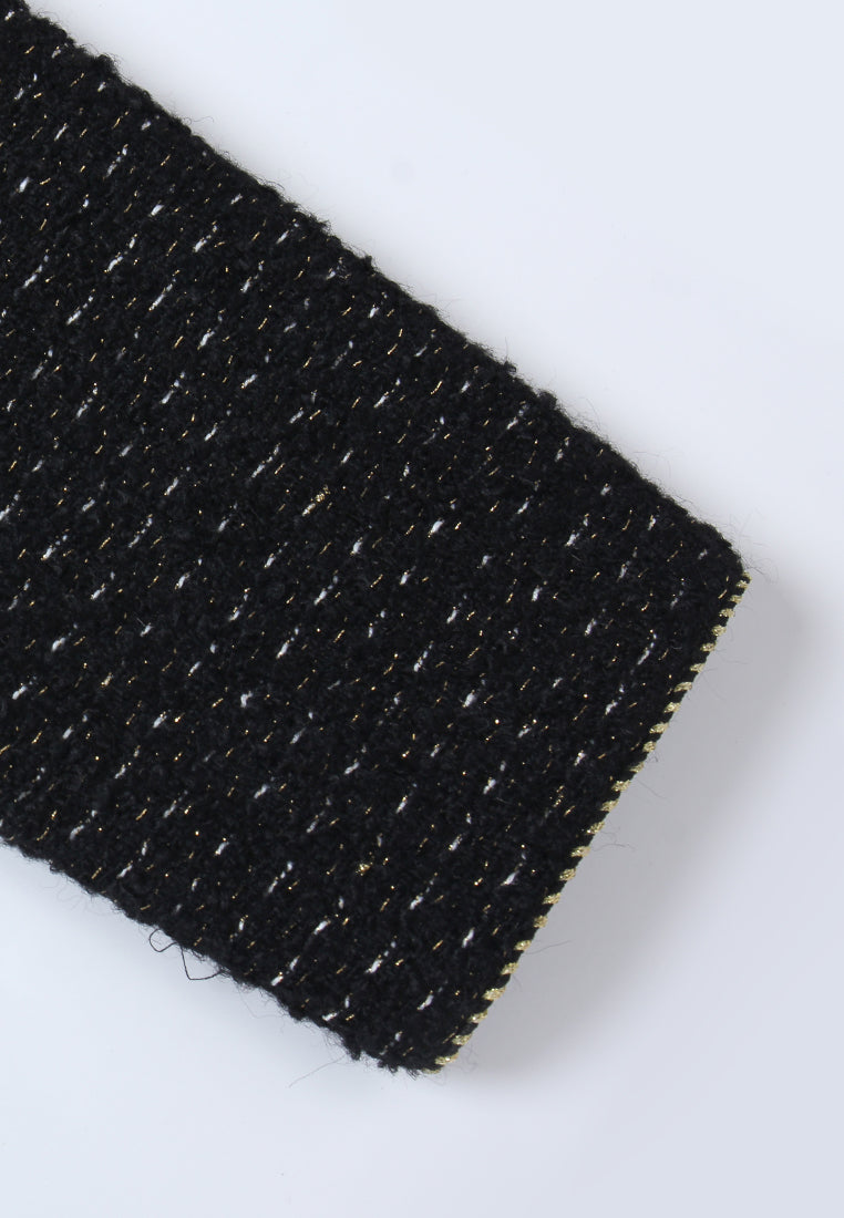 Minuit Chain-Belt Tweed Dress