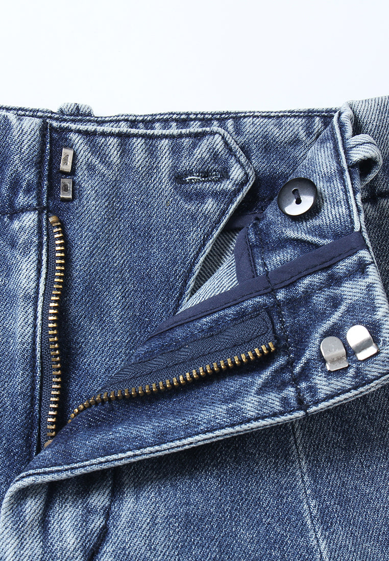 Indigo Seam Denim Trousers