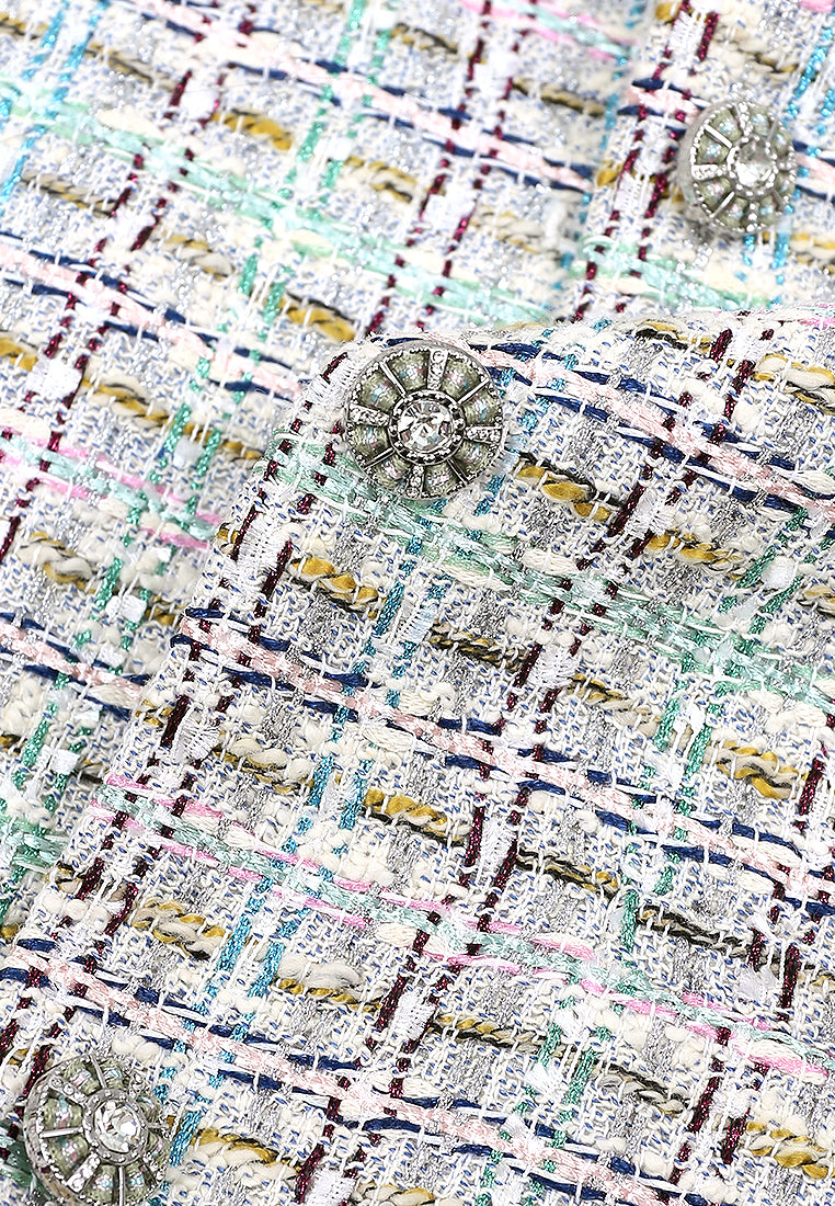 Pastel Tweed Carreau Jacket