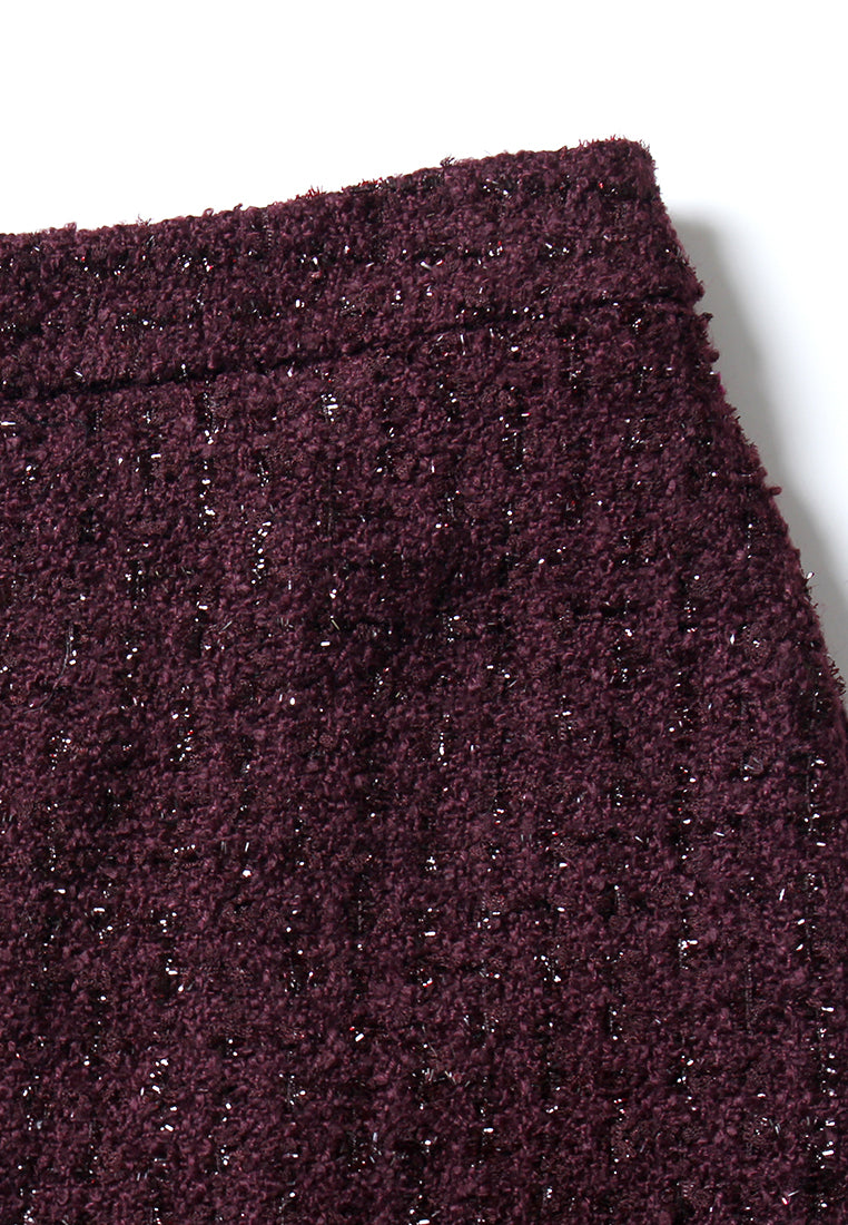 Bordeaux Éclat Wrap Skirt