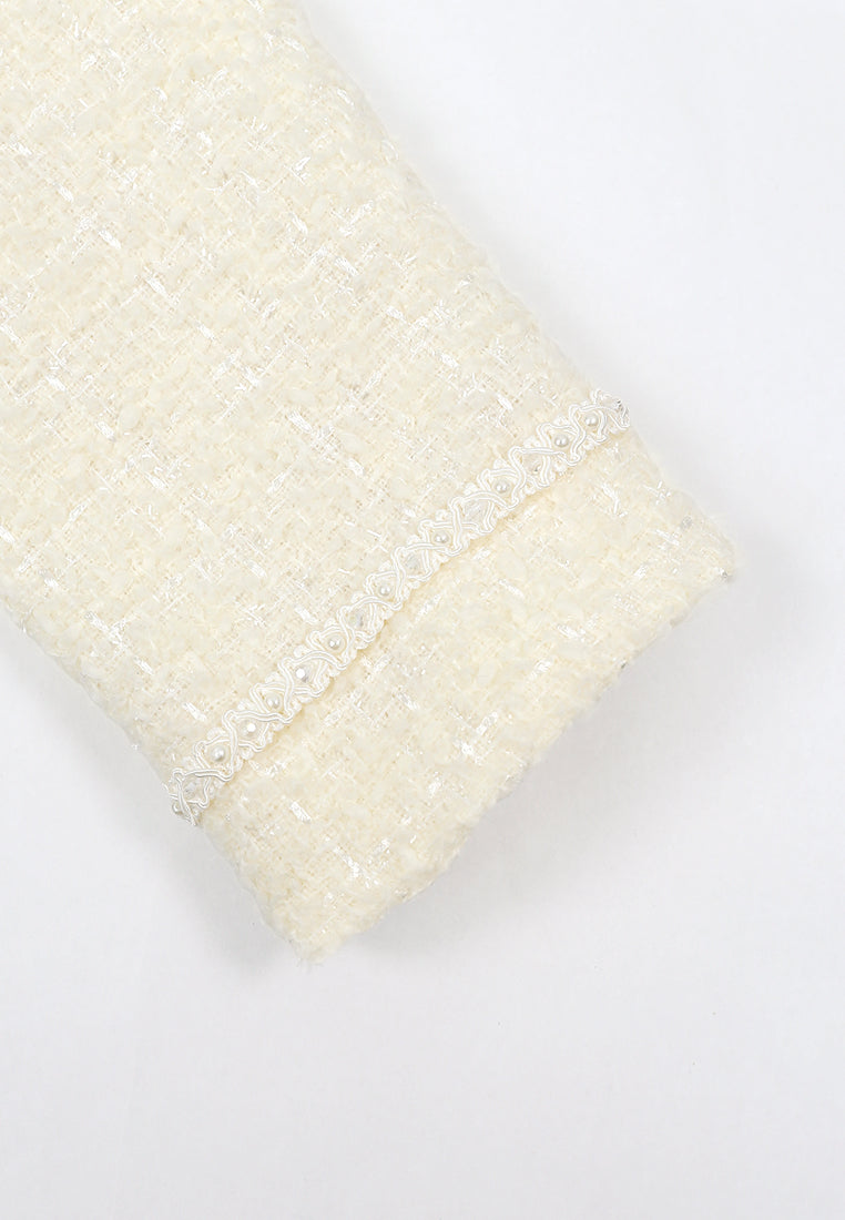Blanc Fleur Perlé Tweed Jacket