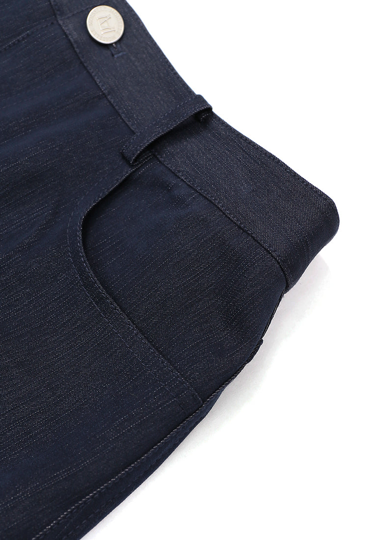 Bleu Héritage Denim Midi Skirt