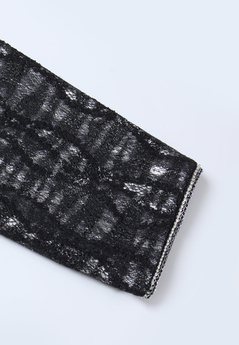 Noir Lumière Panel Midi Dress