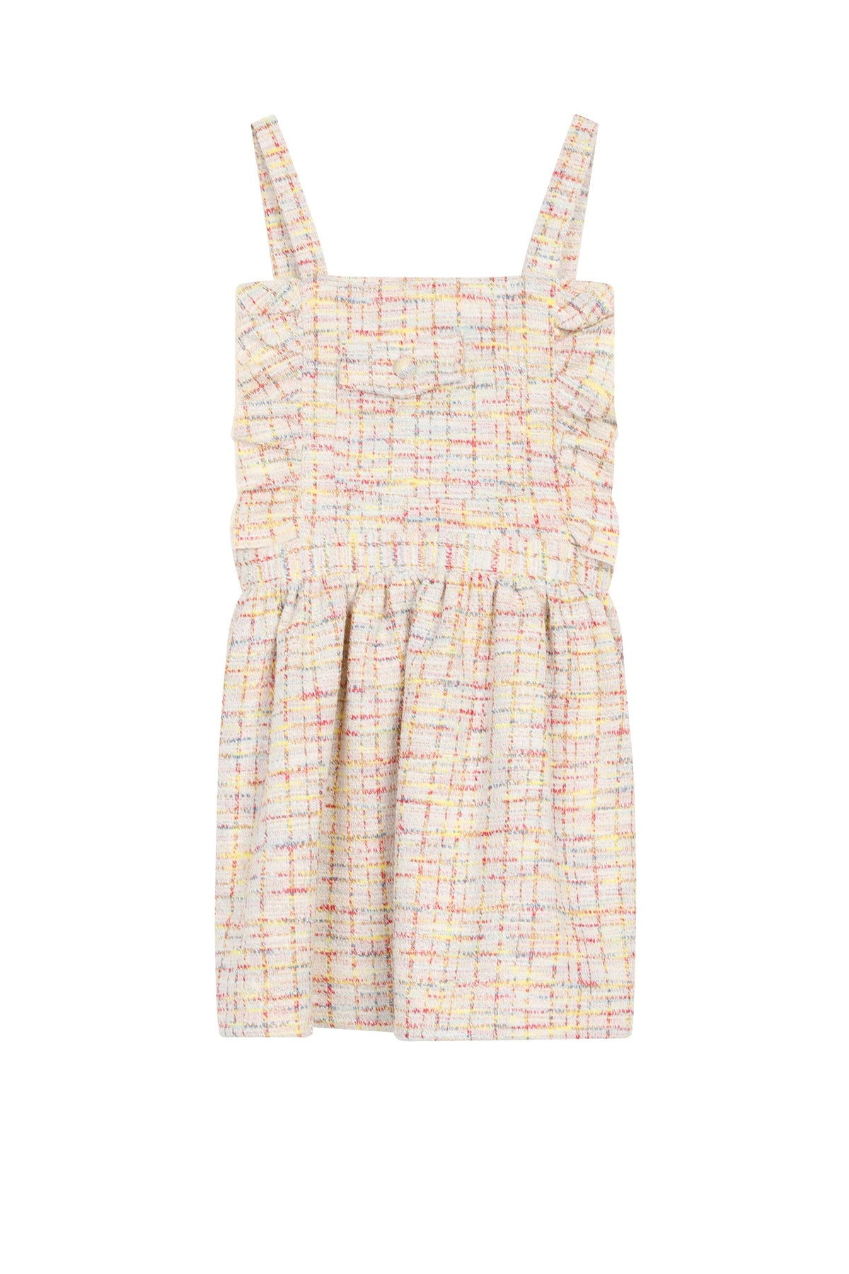 Pastel Jardin Tweed Pinafore Dress