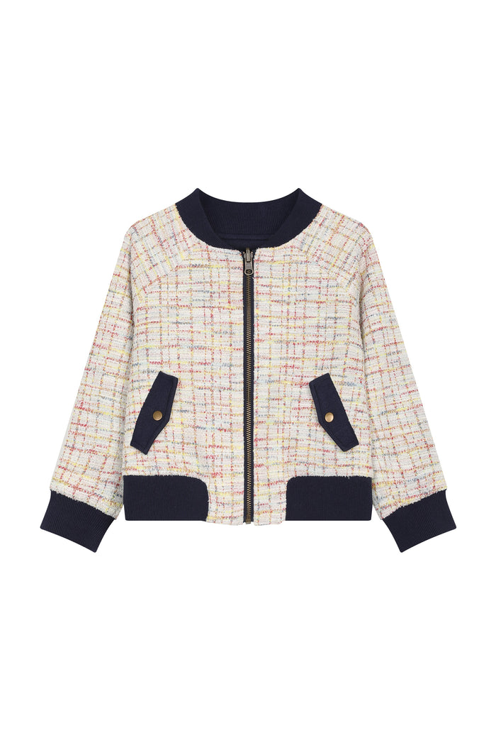 Riviera Tweed Bomber Jacket