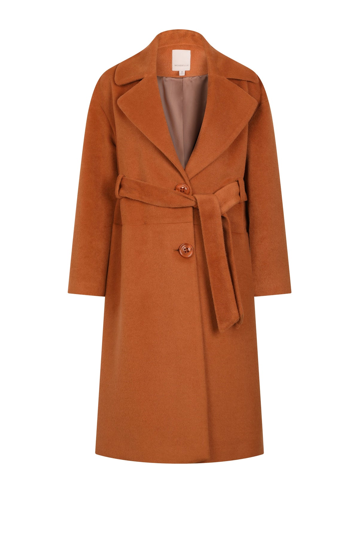 Rouille Laine Ceinturée Coat