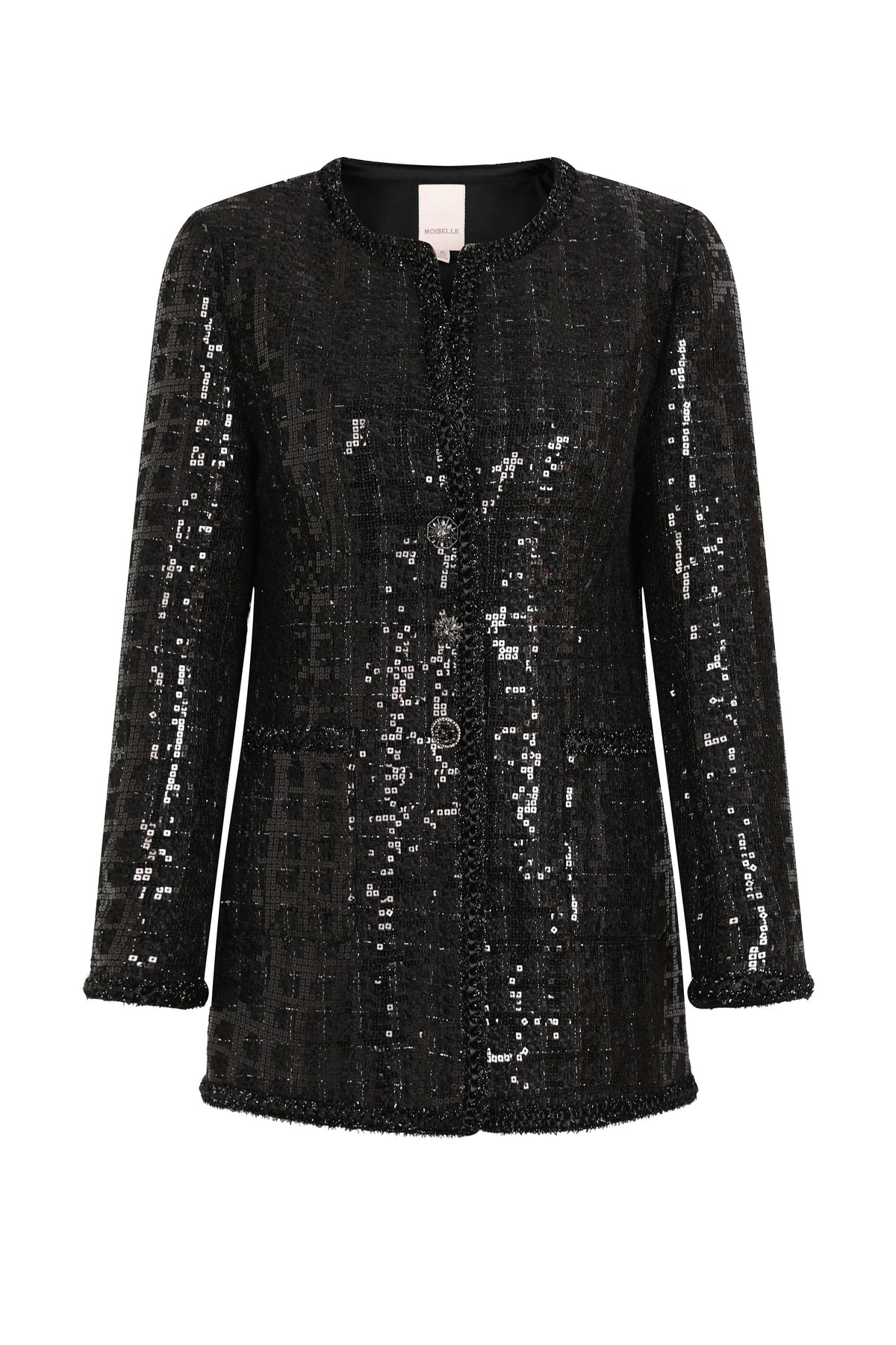 Noir Tweed Bijou Ligne Jacket