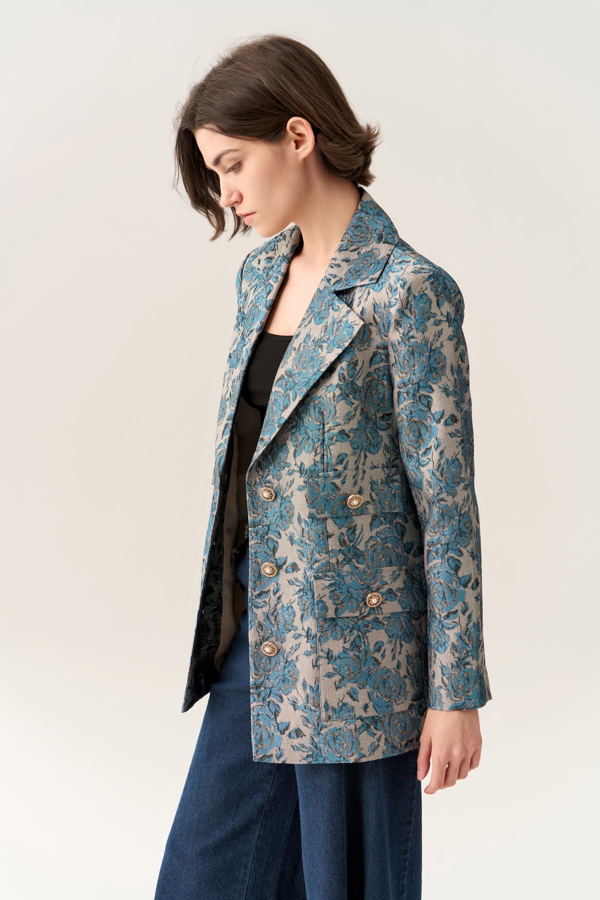 Prestige Floral Pattern Coat