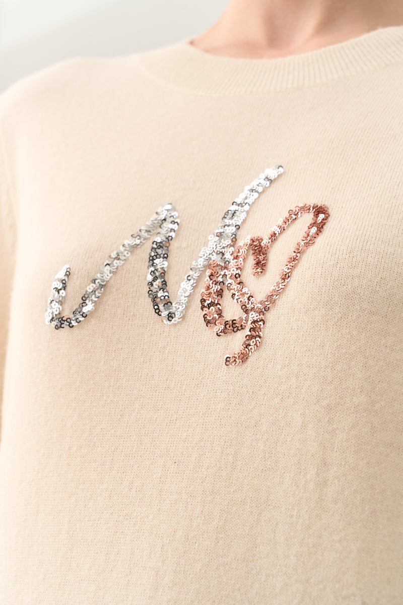 Sequin-Detail Pullover