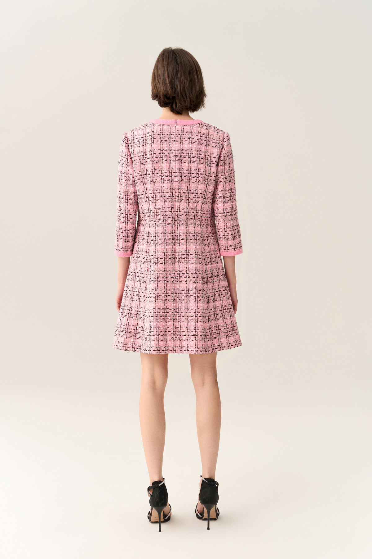 MOISELLE Check Tweed A-line Dress MOISELLE Check Tweed A-line Dress
