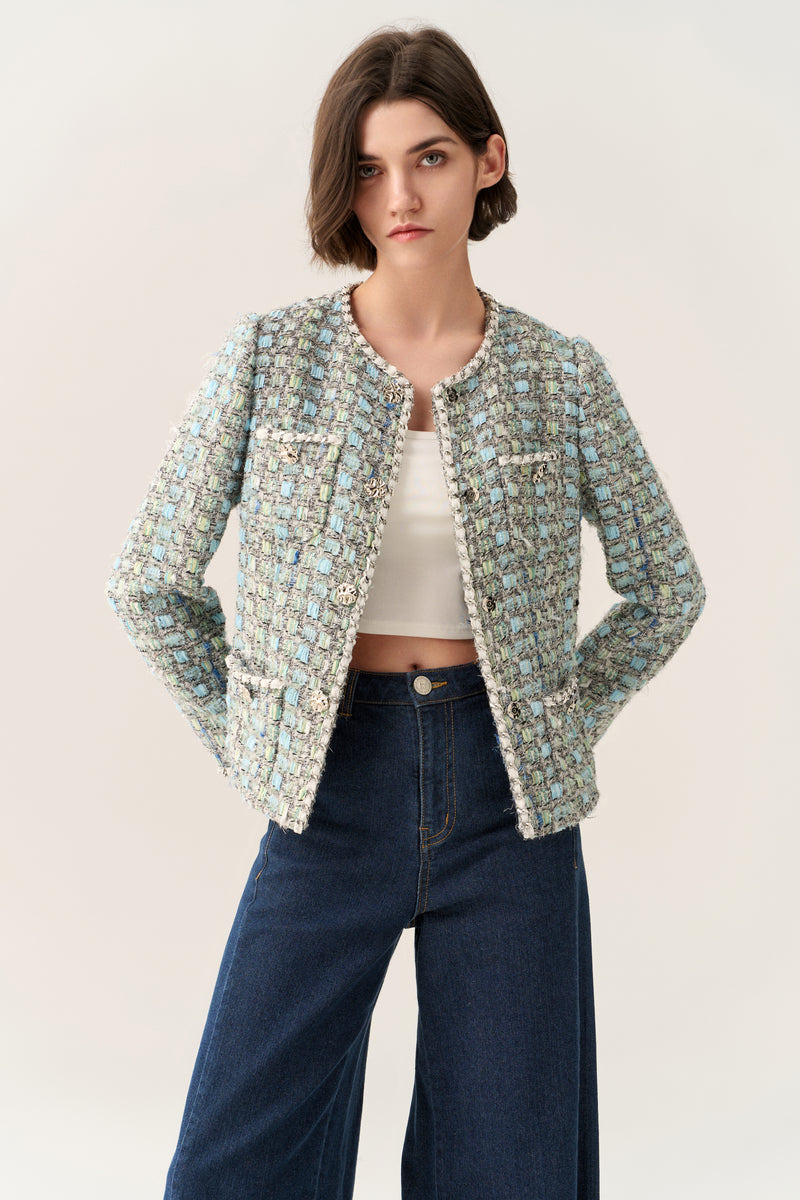 Patch-pocket Tweed Jacket
