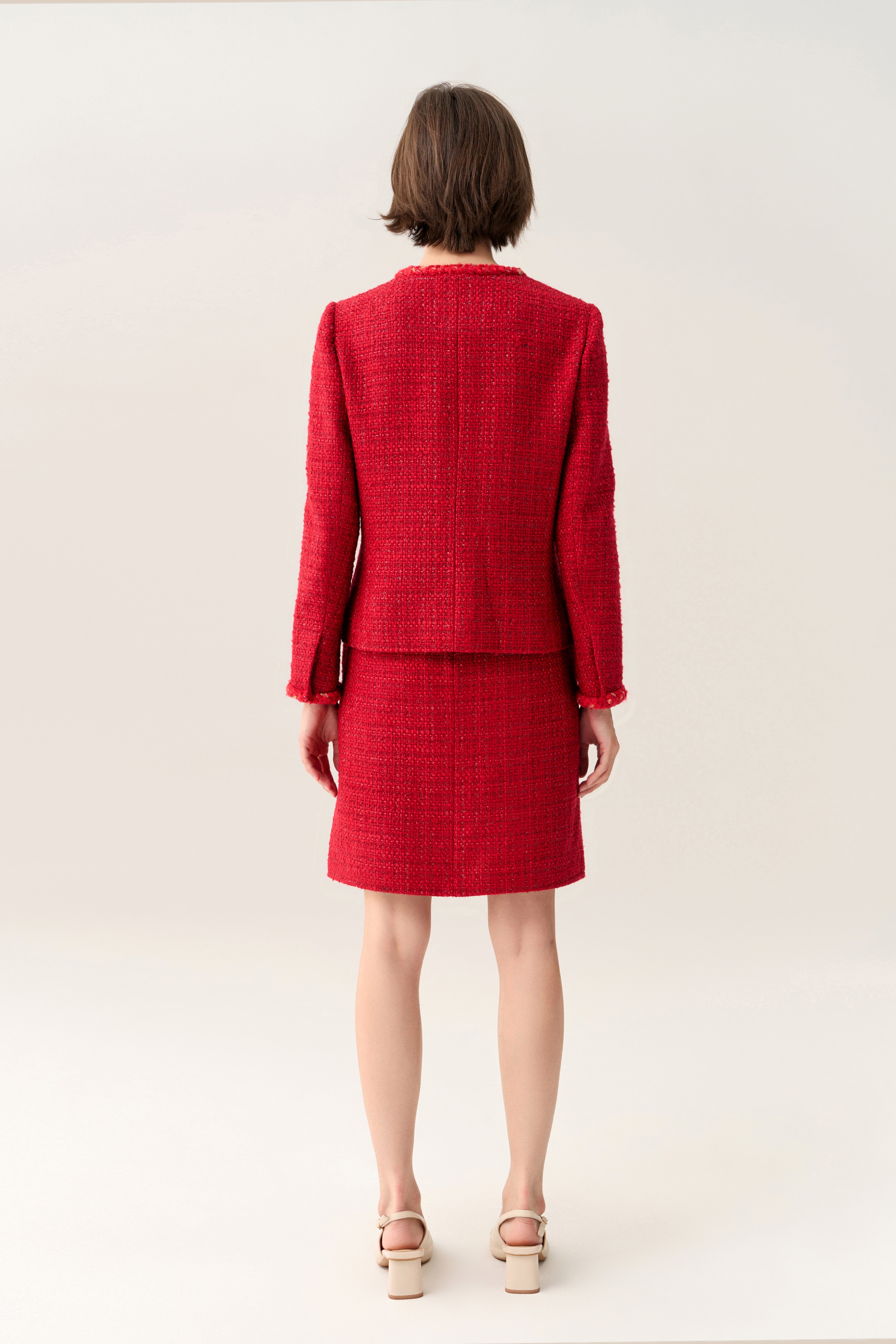 Patch-pocket Tweed Jacket