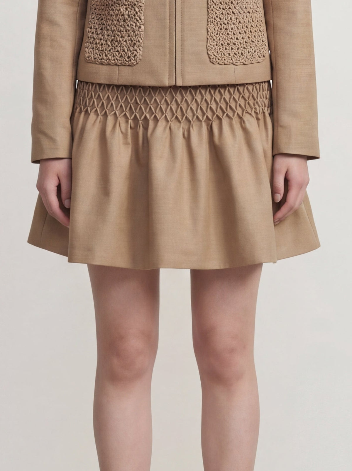 Sable Texturé Waist Skirt