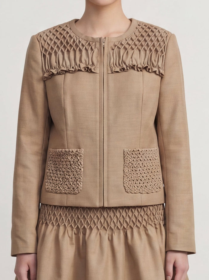 Sable Texturé Pocket Jacket