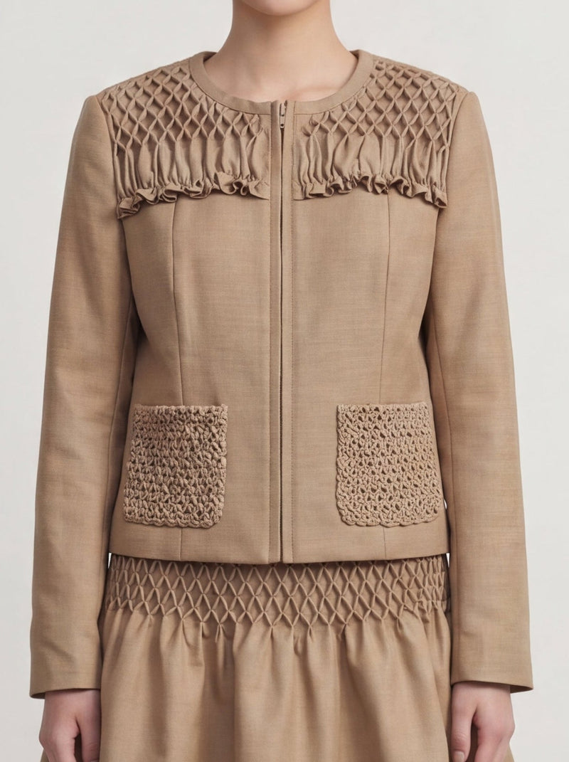 Sable Texturé Pocket Jacket