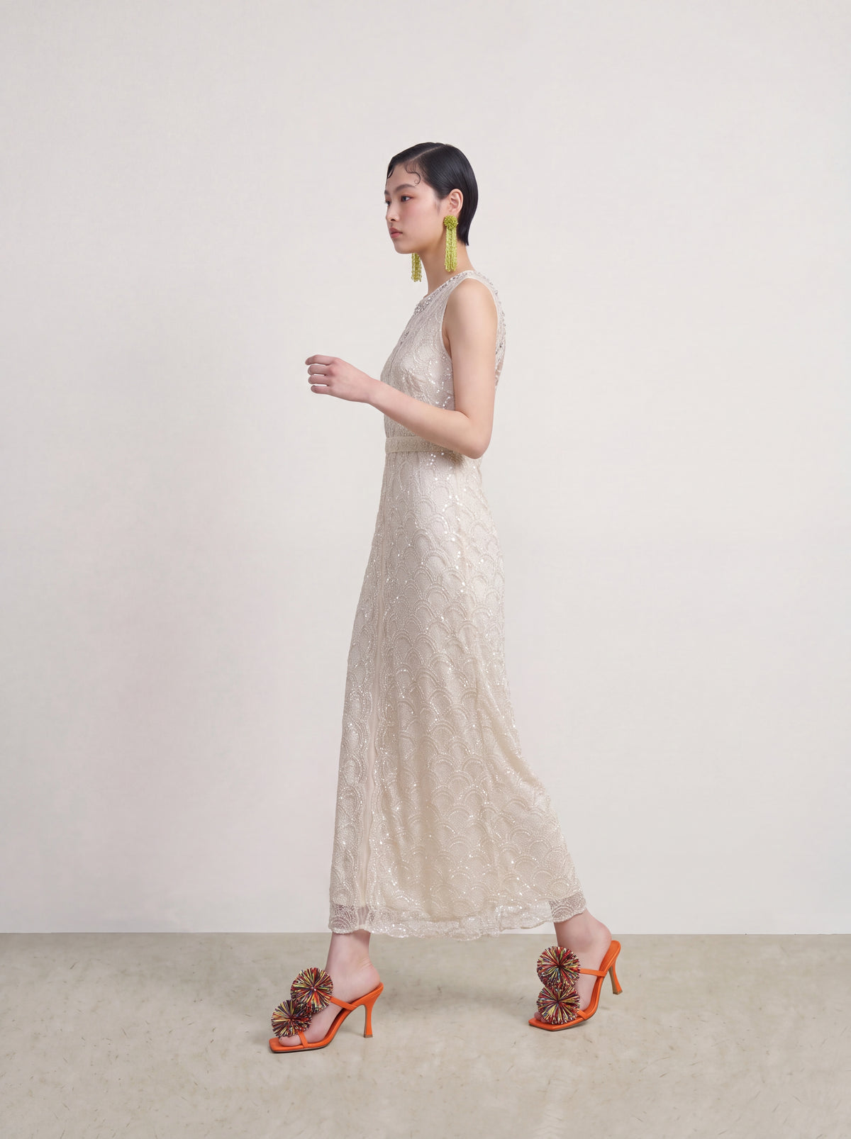 Crème Florale Elegia Dress